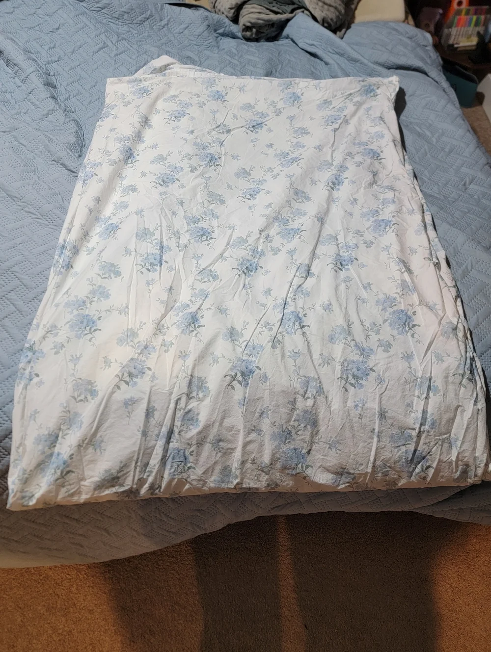 LoveShackFancy x Pottery Barn Blue Floral Duvet Cover Twin Twin XL